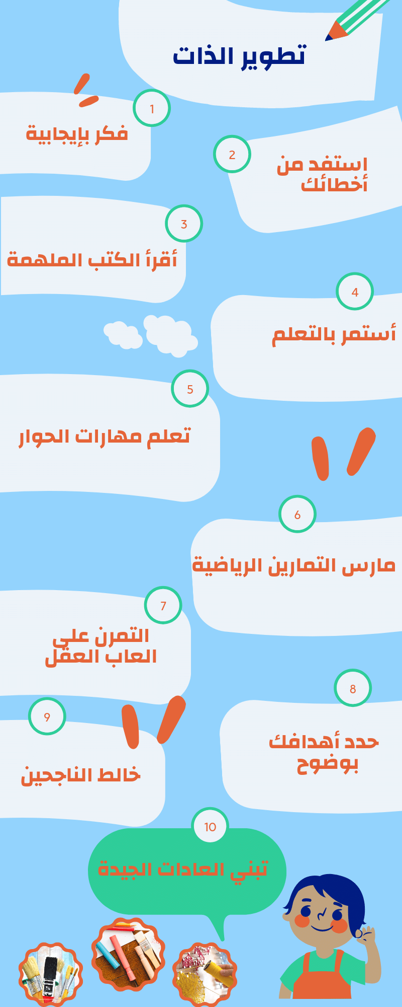عشر طرق لتطوير الذات
