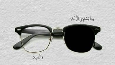 شبه الله المكذّب بالقرآن بالأعمى